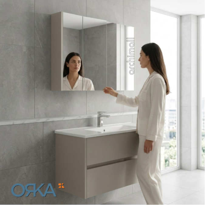 Orka Arno 100 cm Çekmeceli Asma Banyo Dolabı