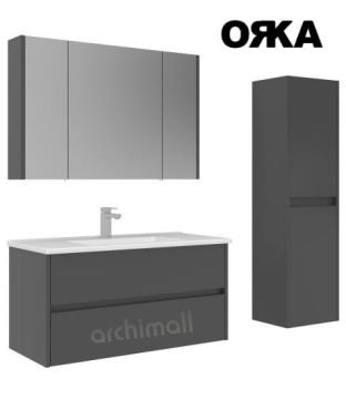 Orka Arno 100 cm Çekmeceli Asma Banyo Dolabı