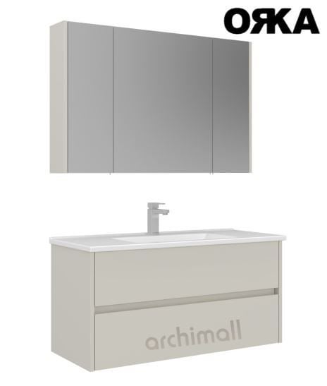 Orka Arno 100 cm Çekmeceli Asma Banyo Dolabı