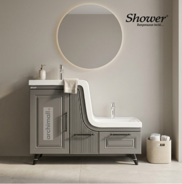 Shower Banyo Ceylin Abdest Dolabı