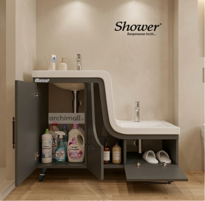 Shower Banyo Ceylin Abdest Dolabı