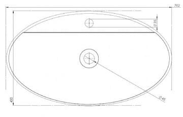 Sarin BD - Lacivert Oval Tezgah Üstü Lavabo
