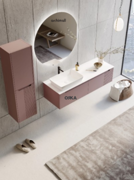 Orka Biella 120 cm Asma Banyo Dolabı