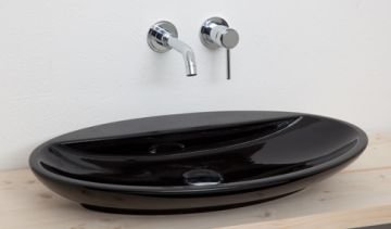 Sarin Siyah Oval Tezgah Üstü Lavabo