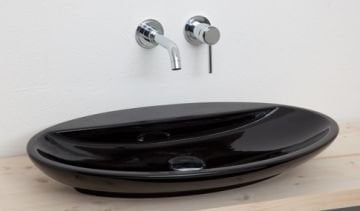 Sarin Siyah Oval Tezgah Üstü Lavabo