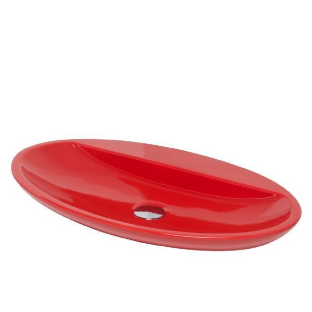 Sarin Kırmızı Oval Tezgah Üstü Lavabo