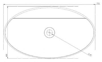 Sarin Turuncu Oval Tezgah Üstü Lavabo