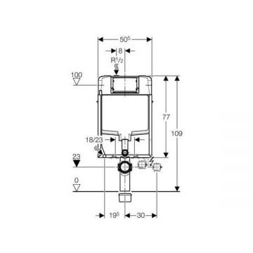 Geberit Sigma Kombifix 8 cm Gömme Rezervuar 110.792.00.1
