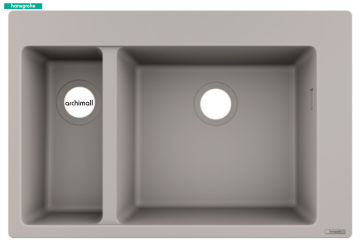 Hansgrohe S510-F635 Tezgah Üstü Beton Gri Evye