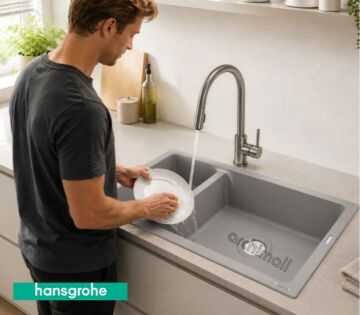 Hansgrohe S510-F635 Tezgah Üstü Beton Gri Evye