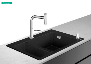 Hansgrohe Grafit Siyah Evye Seti