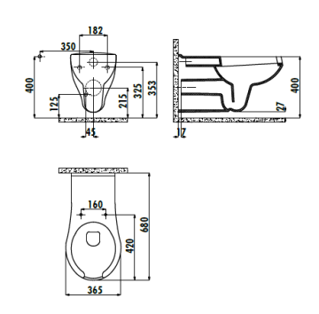 Creavit Engelli Asma Klozet Seti