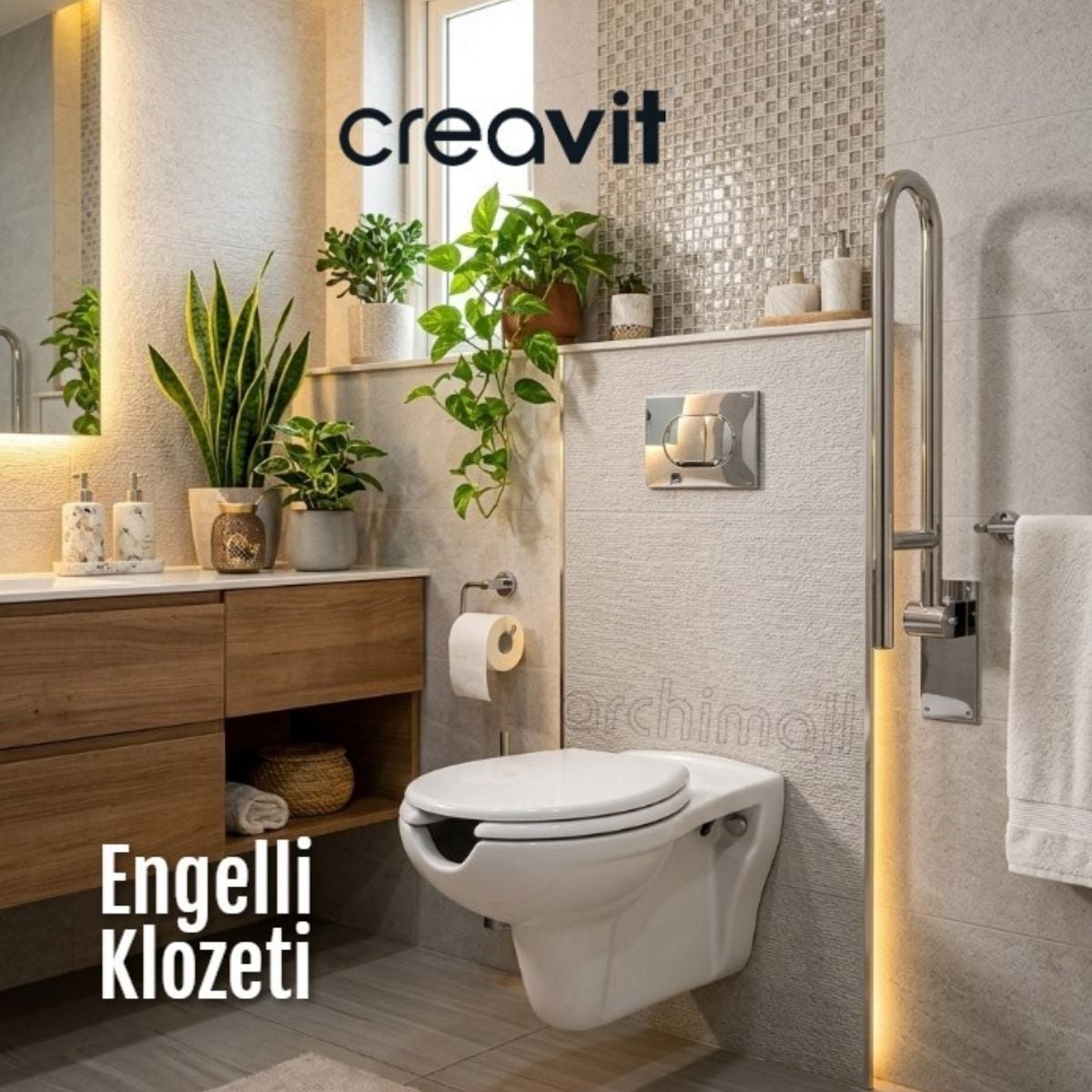 Creavit Engelli Asma Klozet Seti