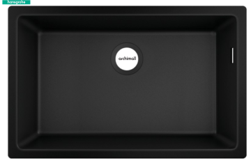 Hansgrohe S510-U660 Tezgah Altı Grafit Siyahı Eviye