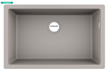 Hansgrohe S510-U660 Tezgah Altı Beton Grisi Eviye