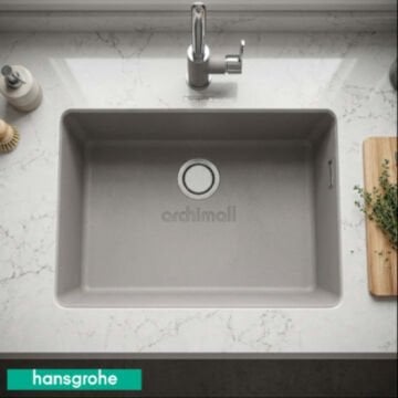 Hansgrohe S510-U660 Tezgah Altı Beton Grisi Eviye