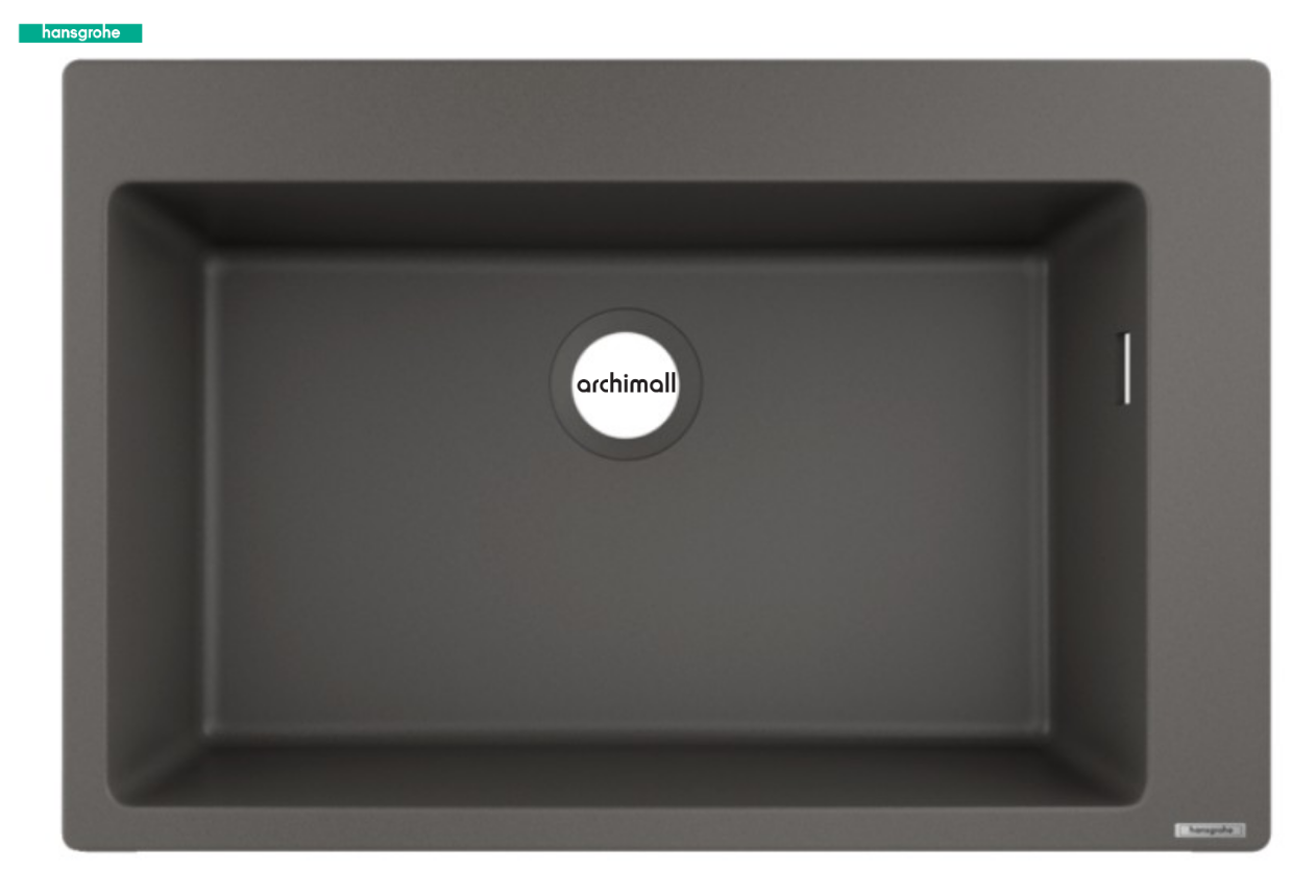 Hansgrohe S510-U660 Tezgah Üstü Taş Grisi Eviye