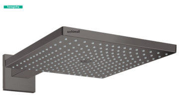 Hansgrohe Raindance E Mat Siyah Krom Tepe Duşu Duş Dirseği İle 26238340