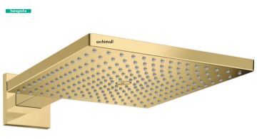 Hansgrohe Raindance E Parlak Altın Optik Tepe Duşu Duş Dirseği İle 26238990