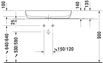 Duravit Luv Duraceram Çanak Lavabo 80 cm