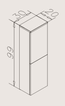 Orka Knidos 30 Üst Boy Dolabı