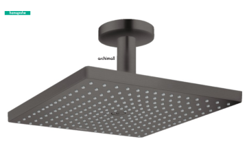 Hansgrohe Raindance E Mat Siyah Krom Tepe Tavan Bağlantısı İle 26250340
