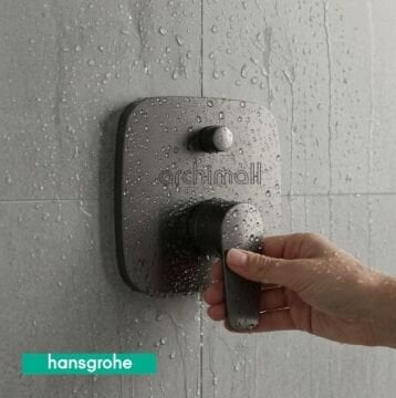 Hansgrohe Talis E Mat Siyah Krom Ankastre Banyo Bataryası Set