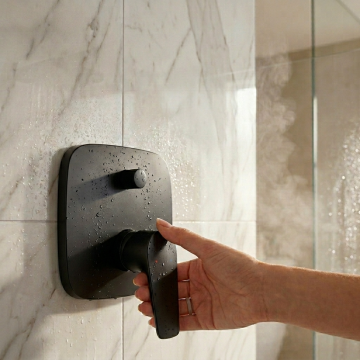 Hansgrohe Talis E Satin Siyah Ankastre Banyo Bataryası Set