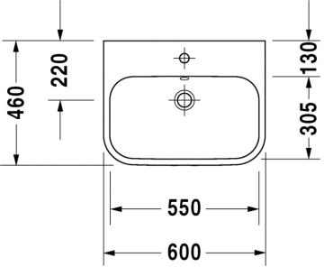 Duravit Happy D.2 Lavabo 60 cm