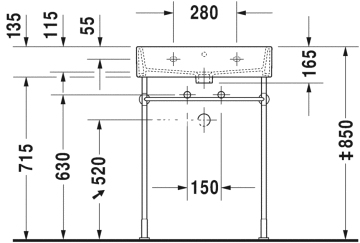 Duravit Happy D.2 Lavabo 60 cm